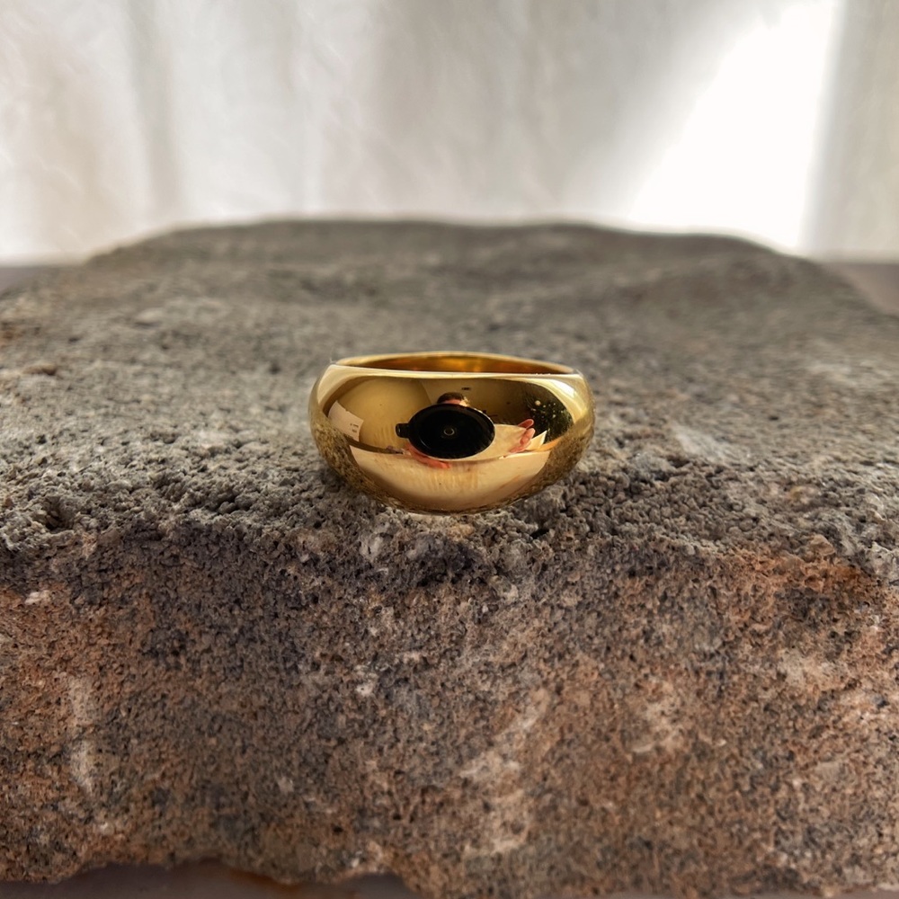 Chunky Gold Dome Ring - Picture 4 of 5
